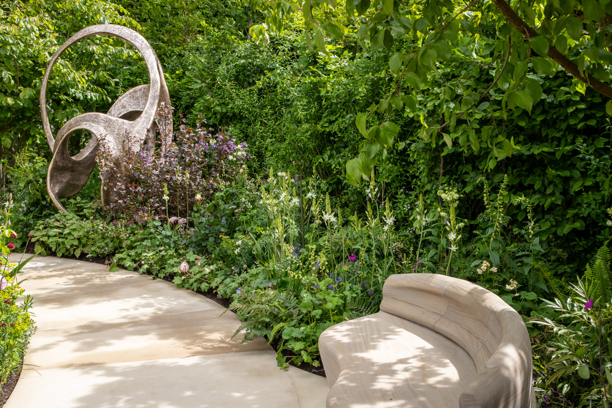 The calm and restful planting area of Parkinson's UK - A Garden for Every Parkinson's Journey.