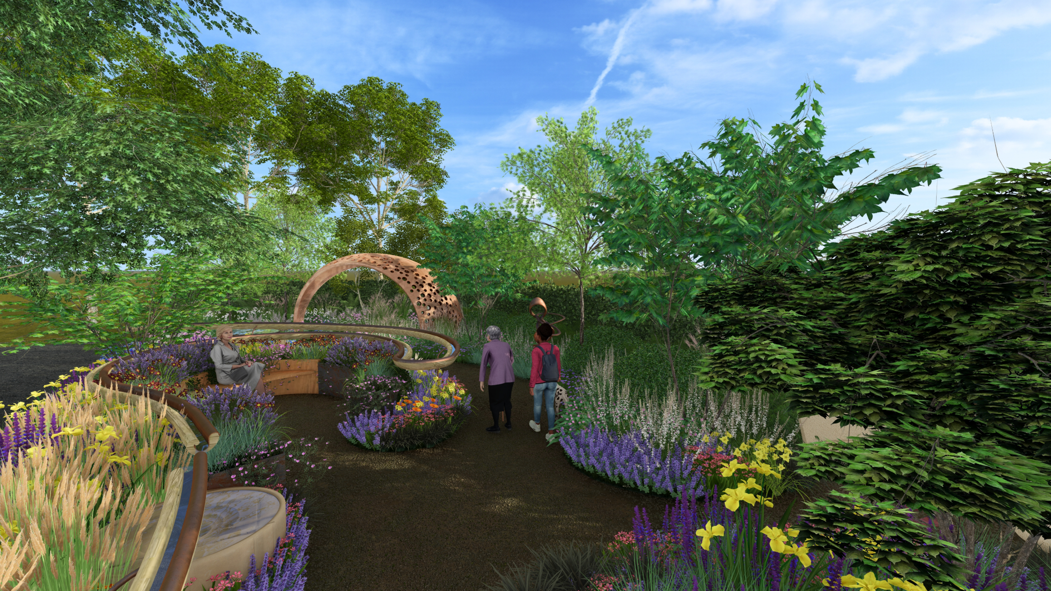The uplift and energise planting area of Parkinson's UK - A Garden for Every Parkinson's Journey