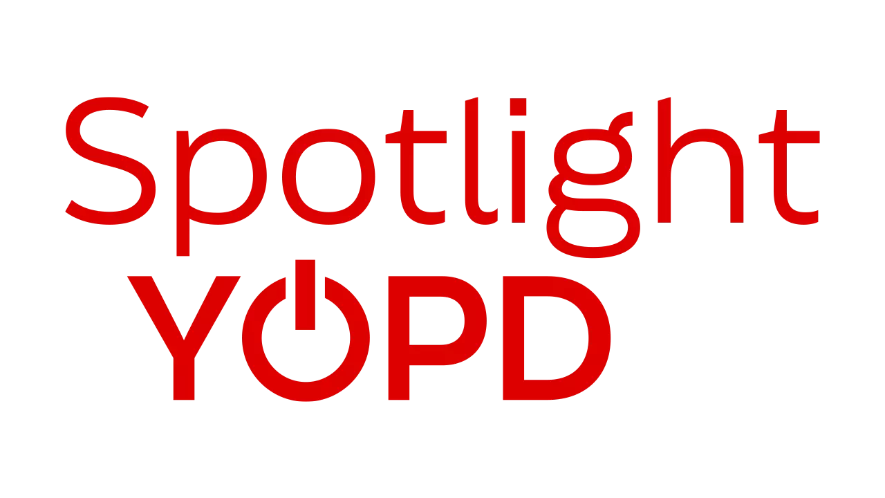 Logo in red text reading: Spotlight YOPD