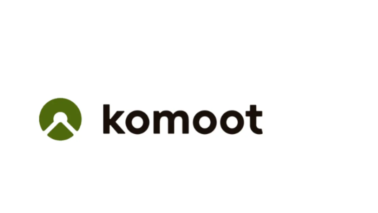 An image of the Komoot logo in green, black and white