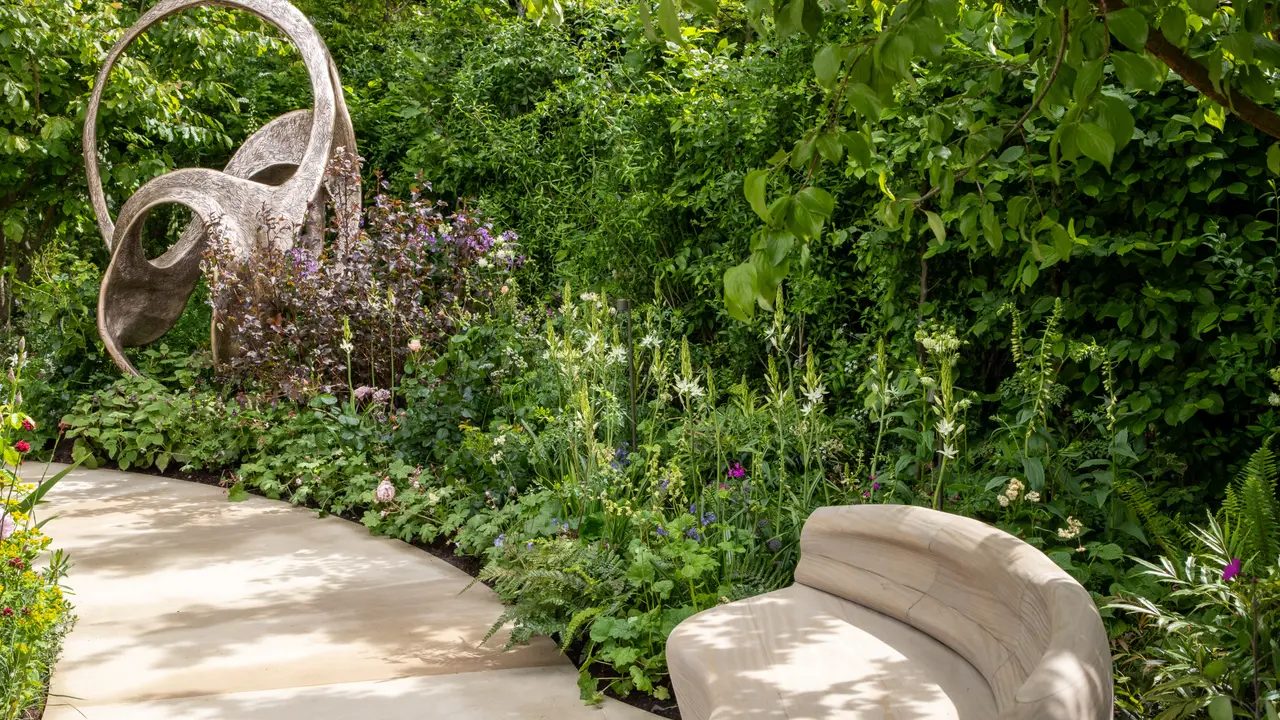 The calm and restful section of the Parkinson's UK garden