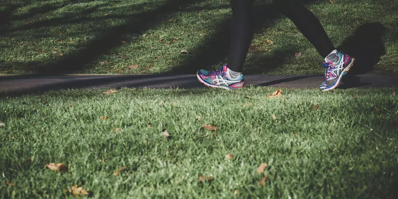 Running in the park