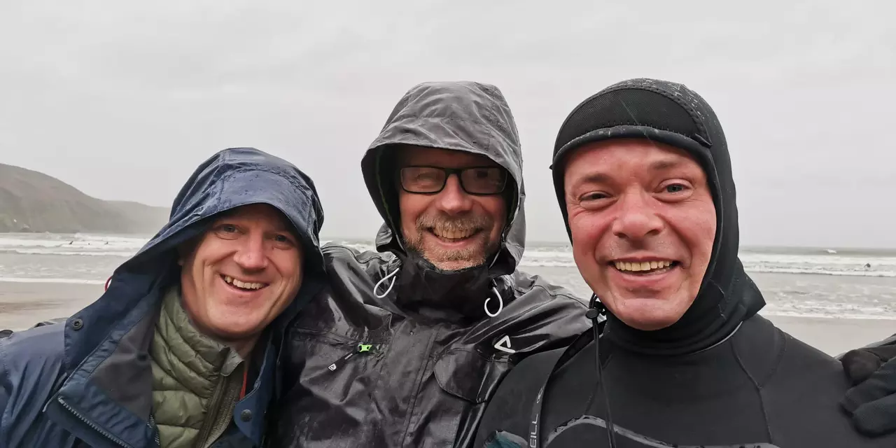 Picture of Rob and his friends Andrew and Tony