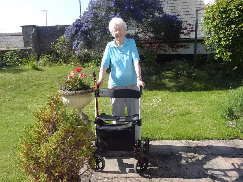 Mary in her garden