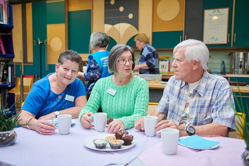 Mariette at her Parkinson's cafe