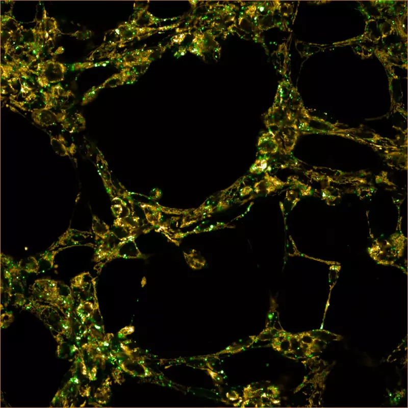Image of brain cells under microscope